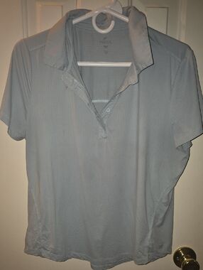 Freely Women's Light Gray Polo Top